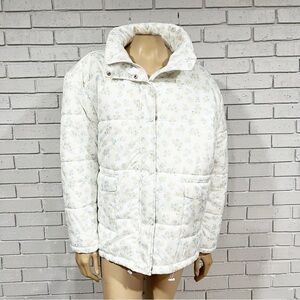 Neon Rose Women’s Vintage Ditsy Floral Puffer Jacket‎